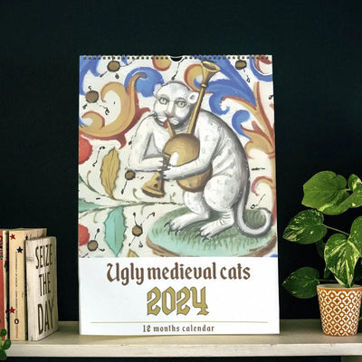 Calendario de gatos medievales extraños 2024