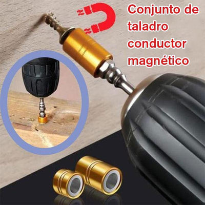 Juego de Taladro/Conductor Magnético, 4 Accesorios