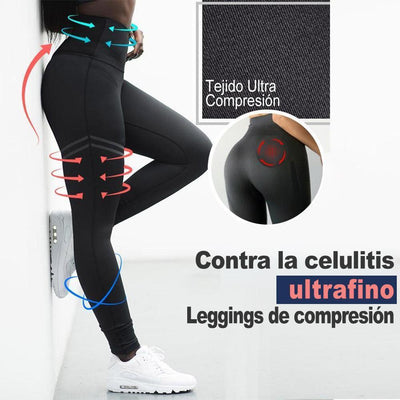 Leggings de Compresión Ultrafinos Contra la Celulitis