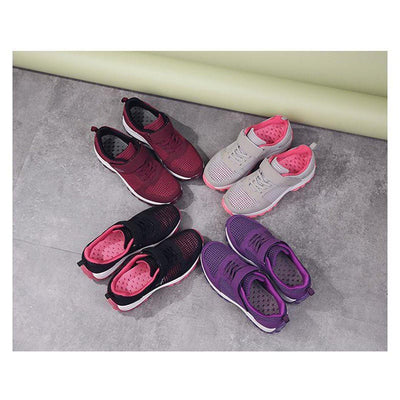 Zapatillas de tela de malla con Velcro, Transpirable y Antideslizante